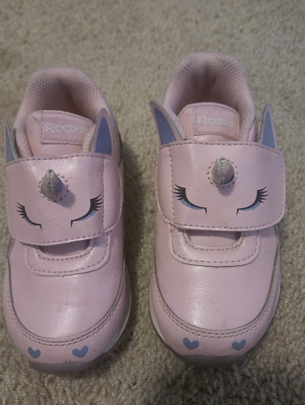 EUC pink Velcro Shoes